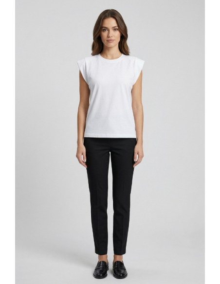 Fresh Flower t-shirt smanicata in cotone filo di scozia FD557 [45ce75da]