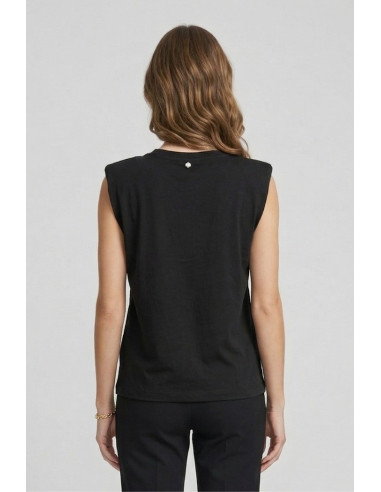 Fresh Flower t-shirt smanicata in cotone filo di scozia FD557 [d9d10c52]