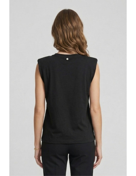 Fresh Flower t-shirt smanicata in cotone filo di scozia FD557 [d9d10c52]