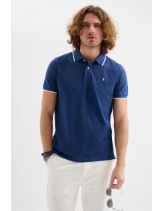 Jaggy polo in piquet con logo ricamo e riga a contrasto Sidney JMD009DN102261 [15531f6b]