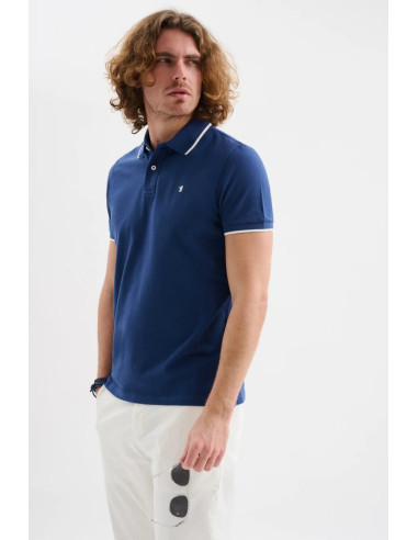 Jaggy polo in piquet con logo ricamo e riga a contrasto Sidney JMD009DN102261 [cc755c66]