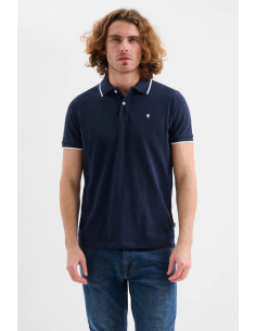 Jaggy polo in piquet con logo ricamo e riga a contrasto Sidney JMD009DN102261 [19c23112]