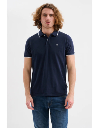 Jaggy polo in piquet con logo ricamo e riga a contrasto Sidney JMD009DN102261 [19c23112]
