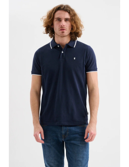 Jaggy polo in piquet con logo ricamo e riga a contrasto Sidney JMD009DN102261 [19c23112]