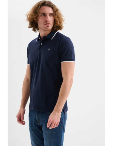 Jaggy polo in piquet con logo ricamo e riga a contrasto Sidney JMD009DN102261 [c0e4721f]