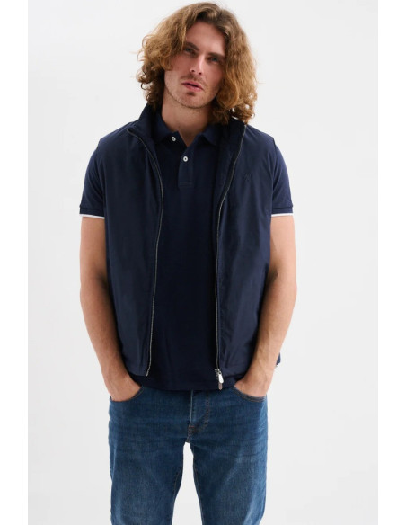 Jaggy polo in piquet con logo ricamo e riga a contrasto Sidney JMD009DN102261 [c5b43501]