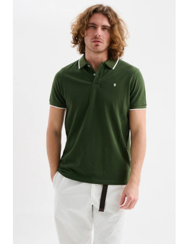 Jaggy polo in piquet con logo ricamo e riga a contrasto Sidney JMD009DN102261 [006bcd96]