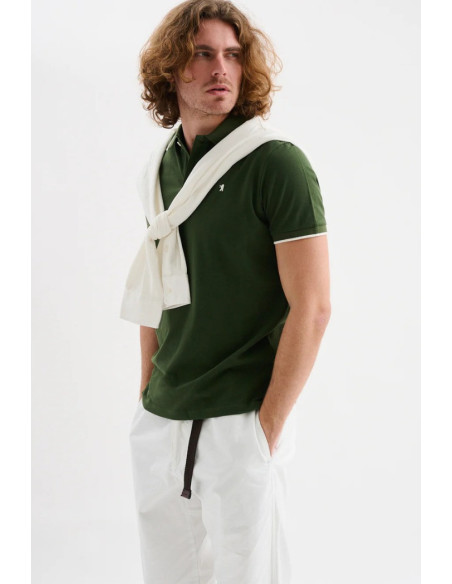 Jaggy polo in piquet con logo ricamo e riga a contrasto Sidney JMD009DN102261 [dc1dc985]