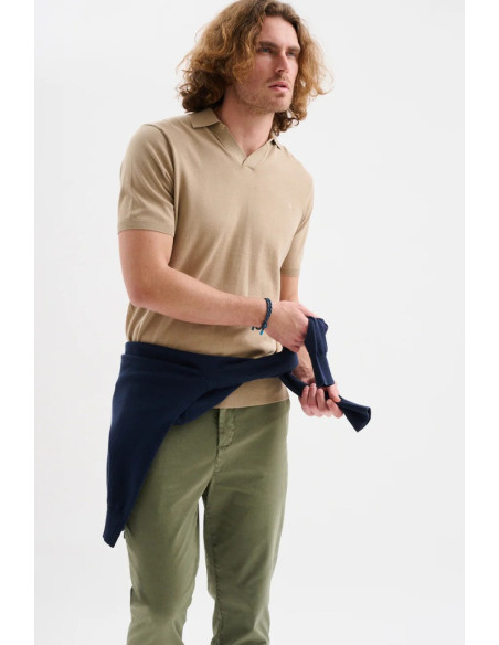 Jaggy polo derby in filo con logo Dousa JMD053DZ144261 [aa38988d]