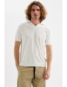 Jaggy polo derby in filo con logo Dousa JMD053DZ144261 [52983b97]