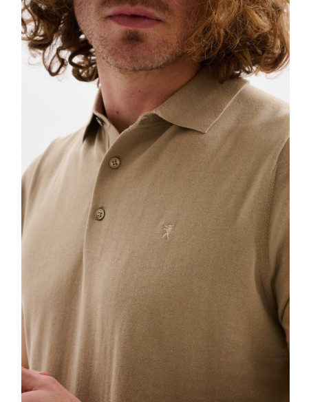 Jaggy polo in filo con logo ricamo Drake JMD054DZ144261 [b17b211a]
