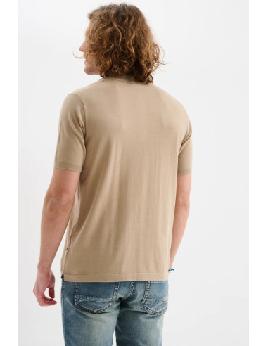 Jaggy polo in filo con logo ricamo Drake JMD054DZ144261 [b42b6604]