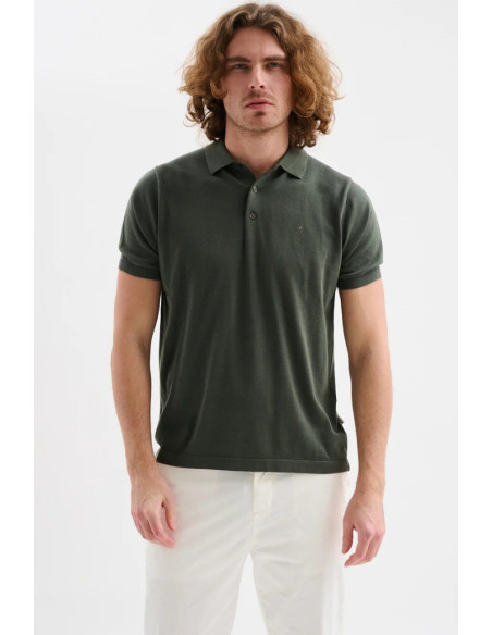 Jaggy polo in filo con logo ricamo Drake JMD054DZ144261 [79214298]