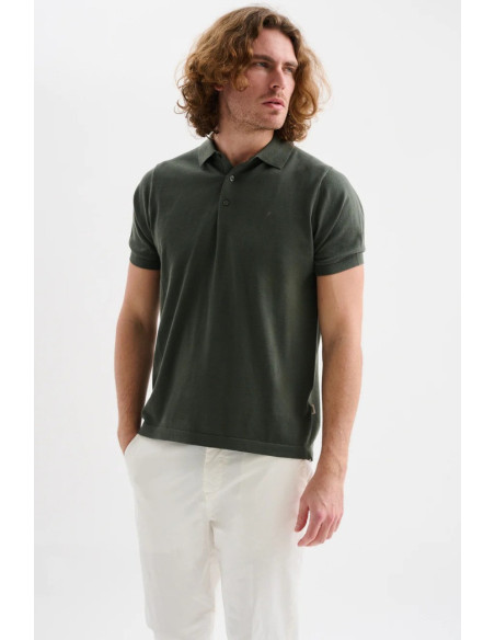 Jaggy polo in filo con logo ricamo Drake JMD054DZ144261 [a0070195]