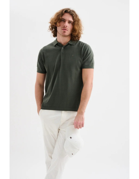 Jaggy polo in filo con logo ricamo Drake JMD054DZ144261 [a557468b]