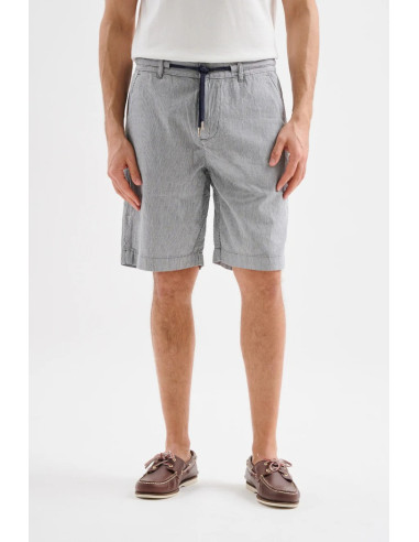 Jaggy bermuda jogger in lino rigato Inca JMC004KS107261 [a0e3fec5]