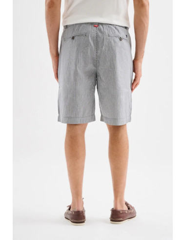 Jaggy bermuda jogger in lino rigato Inca JMC004KS107261 [ced87ccc]