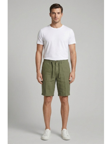Jaggy bermuda jogger in lino Gilbert JMC034KSC101S25 [8c8584e9]