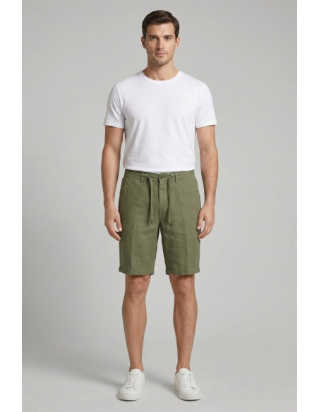 Jaggy bermuda jogger in lino Gilbert JMC034KSC101S25 [8c8584e9]