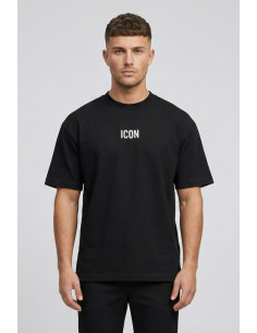 Icon t-shirt in cotone con applicazione logo in metallo IUT032 [6d2a5462]