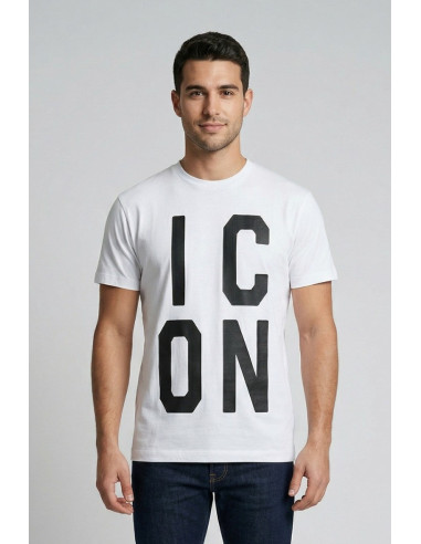 Icon t-shirt in cotone con maxi stampa logo IUT003 [2e0a34af]