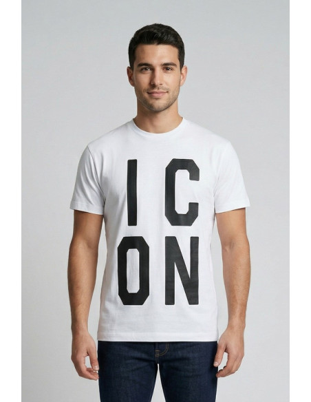 Icon t-shirt in cotone con maxi stampa logo IUT003 [2e0a34af]