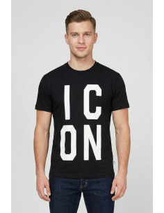 Icon t-shirt in cotone con maxi stampa logo IUT003 [05088c23]