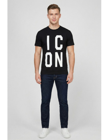 Icon t-shirt in cotone con maxi stampa logo IUT003 [6b330e2a]