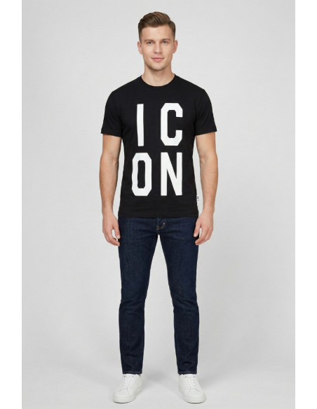 Icon t-shirt in cotone con maxi stampa logo IUT003 [6b330e2a]