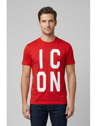 Icon t-shirt in cotone con maxi stampa logo IUT003 [9fccf35c]