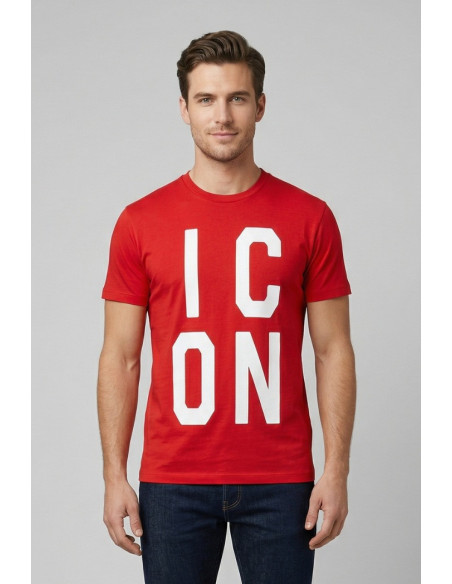 Icon t-shirt in cotone con maxi stampa logo IUT003 [9fccf35c]