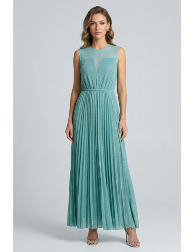 Celye abito lungo effetto lurex con plissè SS26CE0091 [9371b44f]