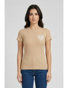 Icon t-shirt in jersey di cotone con stampa cuore IDT018 [cd8f3853]
