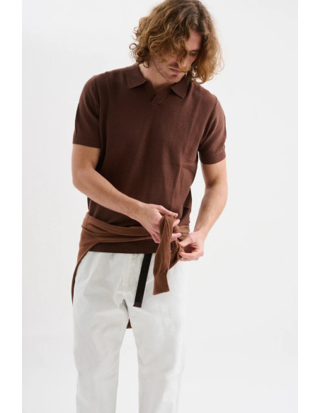 Jaggy polo derby in crepe con logo Dacia JMD057DZ148261 [fecc7a66]