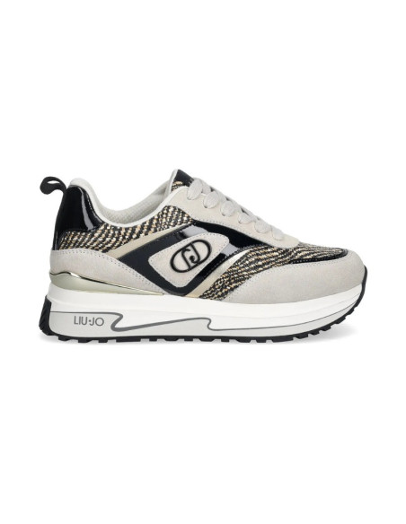 Liu Jo sneaker platform in suede e tessuto Maxi Wonder 97 BA6007PX807 [117b9636]