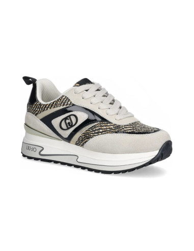 Liu Jo sneaker platform in suede e tessuto Maxi Wonder 97 BA6007PX807 [c85dd53b]