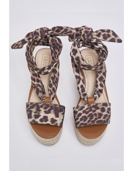 Liu Jo sandalo zeppa con foulard Bali 03 SA6087TX133 [d259cbb9]