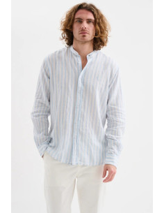 Jaggy camicia collo alla coreana a righe Qasim JMQ039DSB111261 [60e36166]