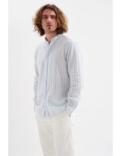 Jaggy camicia collo alla coreana a righe Qasim JMQ039DSB111261 [60e36166] 2