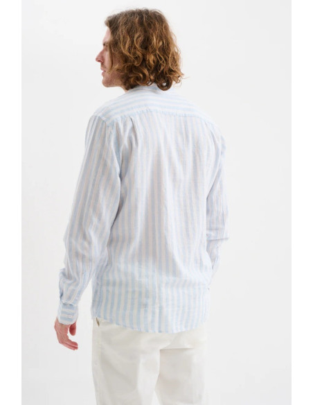 Jaggy camicia collo alla coreana a righe Qasim JMQ039DSB111261 [0ed8e36f]