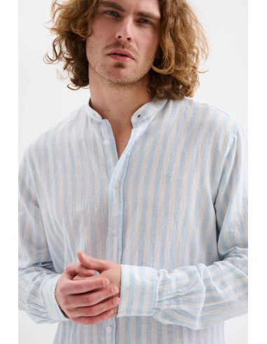 Jaggy camicia collo alla coreana a righe Qasim JMQ039DSB111261 [0b88a471]