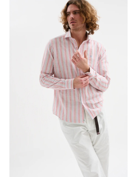 Jaggy camicia collo alla francese a righe Querima JMQ040DSB112261 [8cfc7159]
