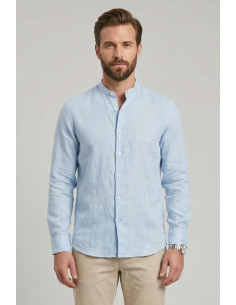 Guy camicia collo coreano in lino Custom909x-1211 M50089 [0fdd1683]