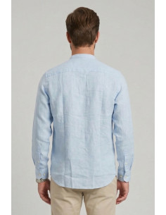 Guy camicia collo coreano in lino Custom909x-1211 M50089 [0fdd1683] 2