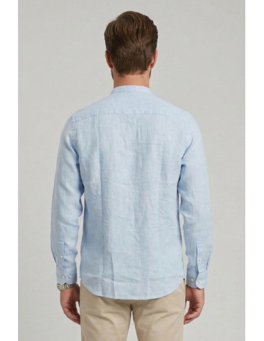 Guy camicia collo coreano in lino Custom909x-1211 M50089 [d6fb558e]