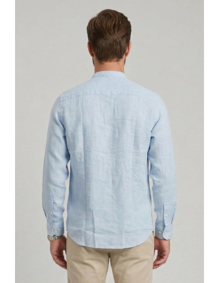 Guy camicia collo coreano in lino Custom909x-1211 M50089 [d6fb558e]