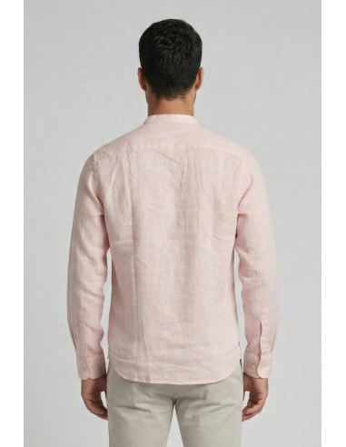 Guy camicia collo coreano in lino Custom909x-1211 M50089 [f22df287]