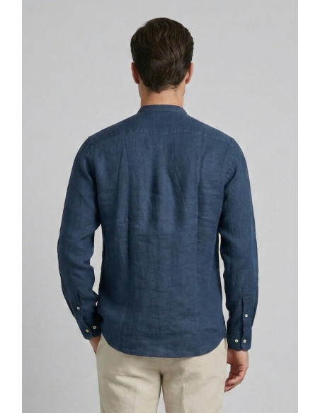 Guy camicia collo coreano in lino Custom909x-1211 M50089 [6bf9d2ab]