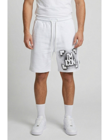 Icon bermuda in cotone stretch con stampa logo sul davanti IUB013 [862d8906]