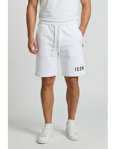 Icon bermuda in cotone stretch con mini stampa logo IUB001 [1e150171]